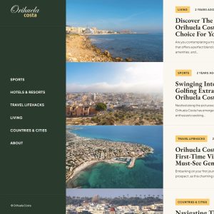 Article publication on Orihuela Costa website